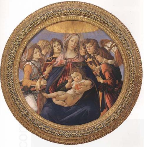 Sandro Botticelli Madonna and child with six Angels or Madonna of the Pomegranate China oil painting art